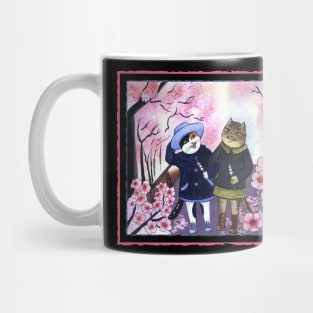 Cats enjoing sakura Mug